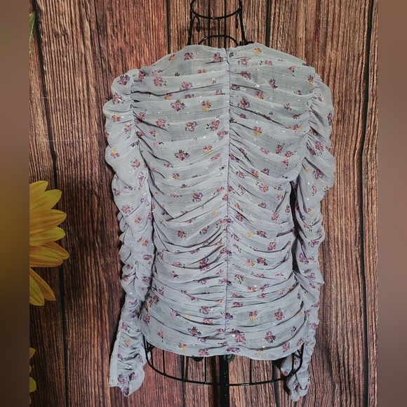 Zara Lavender Ruched Blouse - Picture 5 of 7